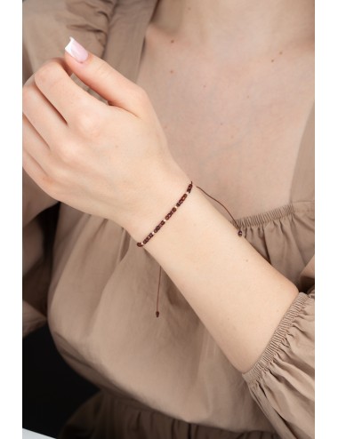 Bransoletka Granat Bordowy