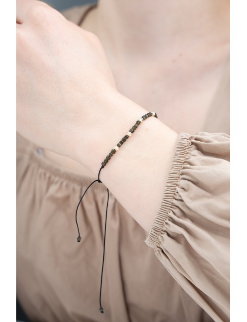 Bransoletka Złoty Obsydian