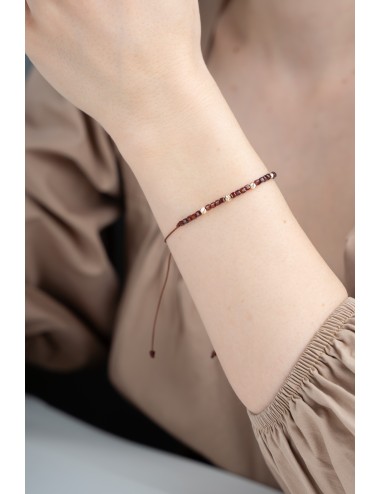 Bransoletka Granat Bordowy